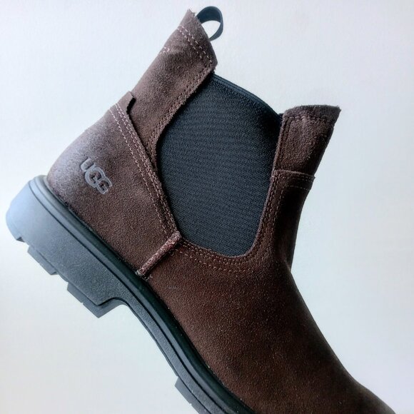 UGG Men's Biltmore Waterproof Leather Chelsea Boot in Cool Looking Dusted Cocoa - Picture 5 of 15